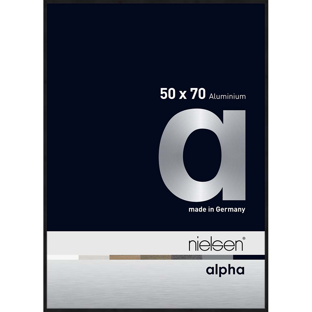 Alpha Noir anodisé mat 50 x 70 cm