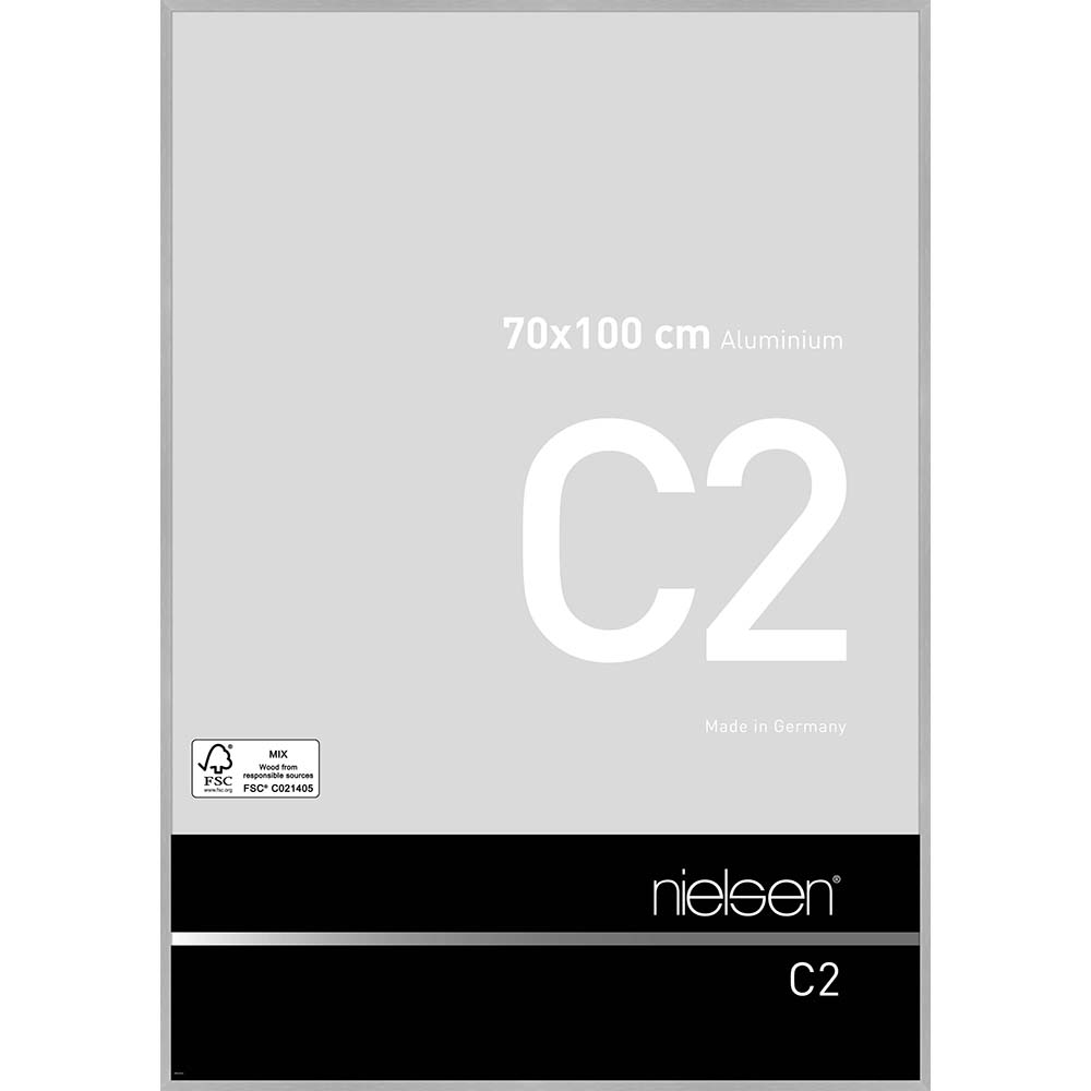 C2 Argent mat brossé 70 x 100 cm