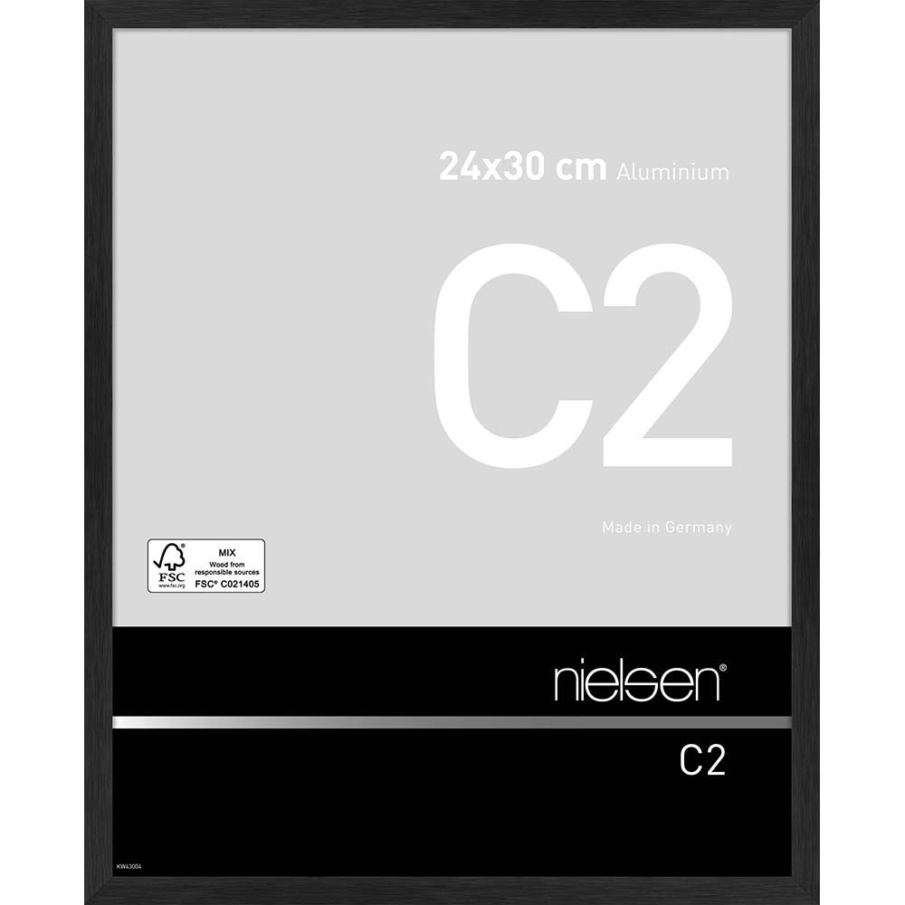 C2 Noir mat brossé 24 x 30 cm