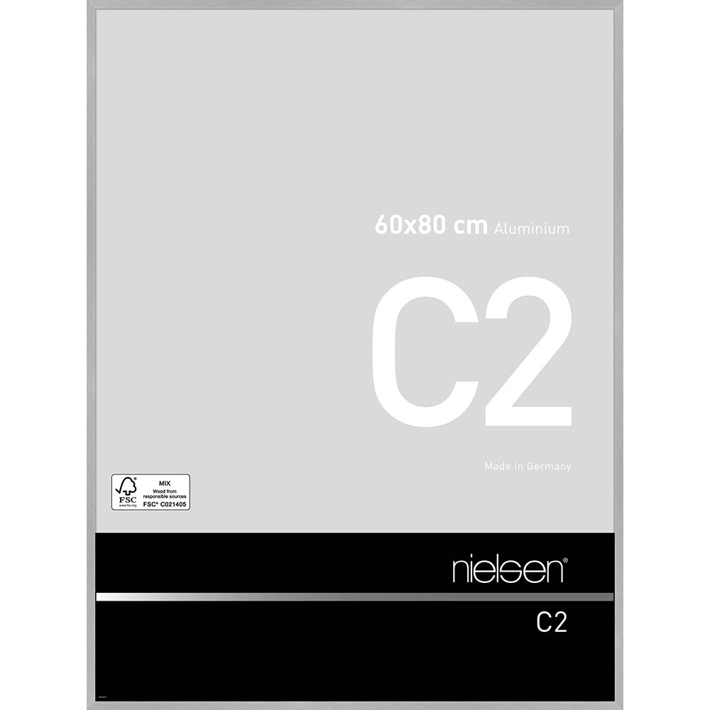 C2 Argent mat brossé 60 x 80 cm
