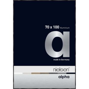 Alpha Noir anodisé brillant 70 x 100 cm