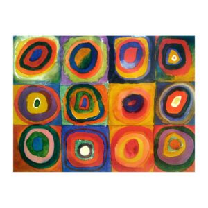 Squares with Concentric Circles - 30X40CM