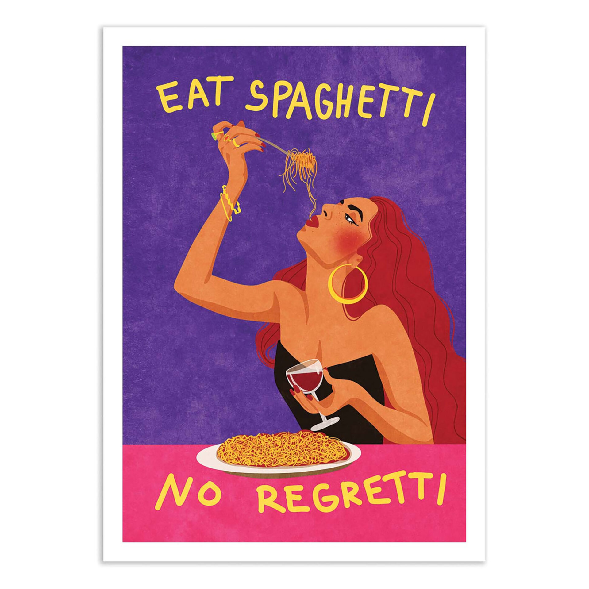 Eat spaghetti no regretti - 30X40CM