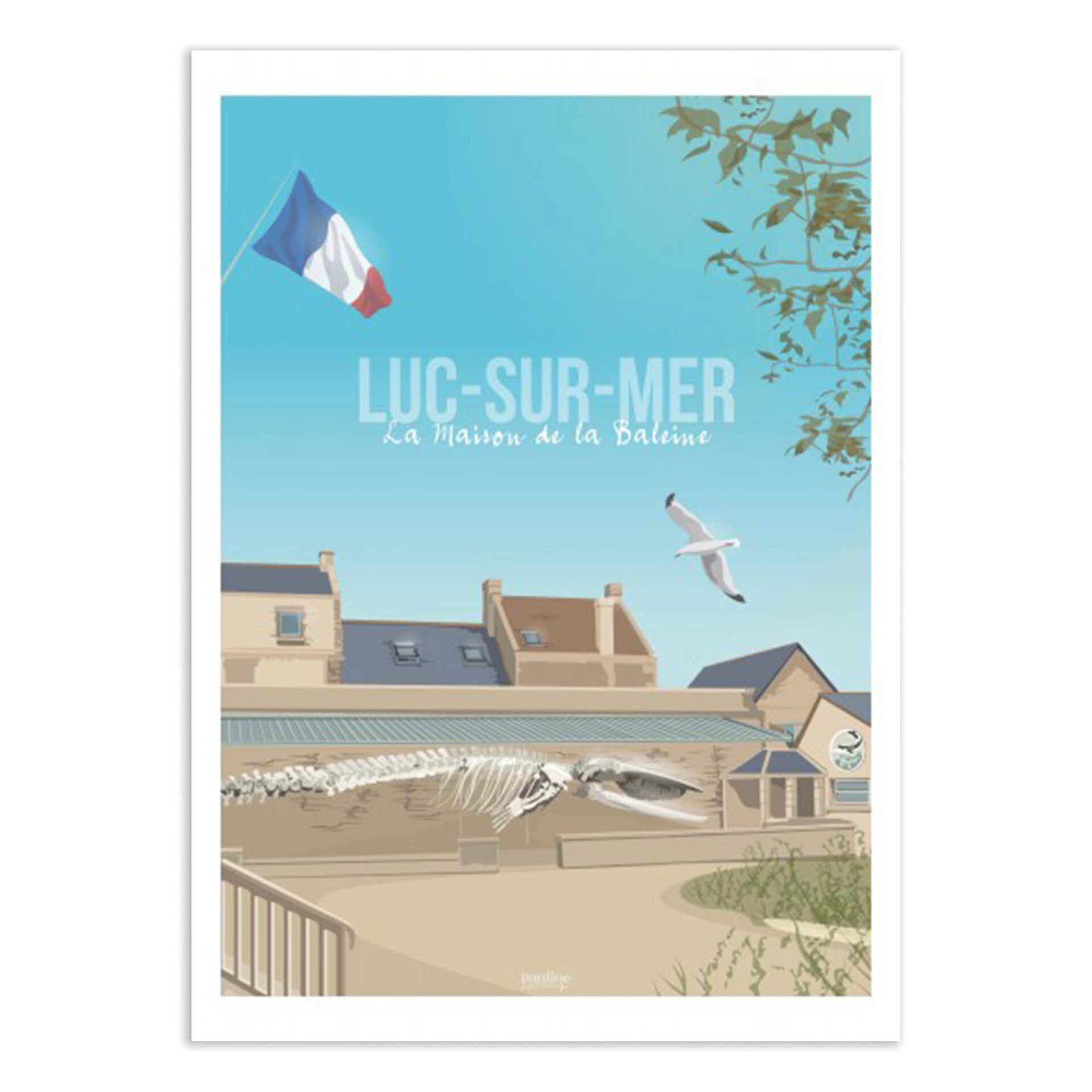 Luc-sur-Mer, la Maison de la Baleine - 50X70CM