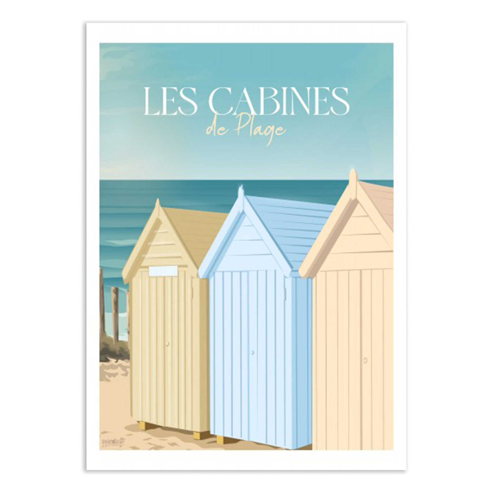 Cabines de plage - 30X40CM