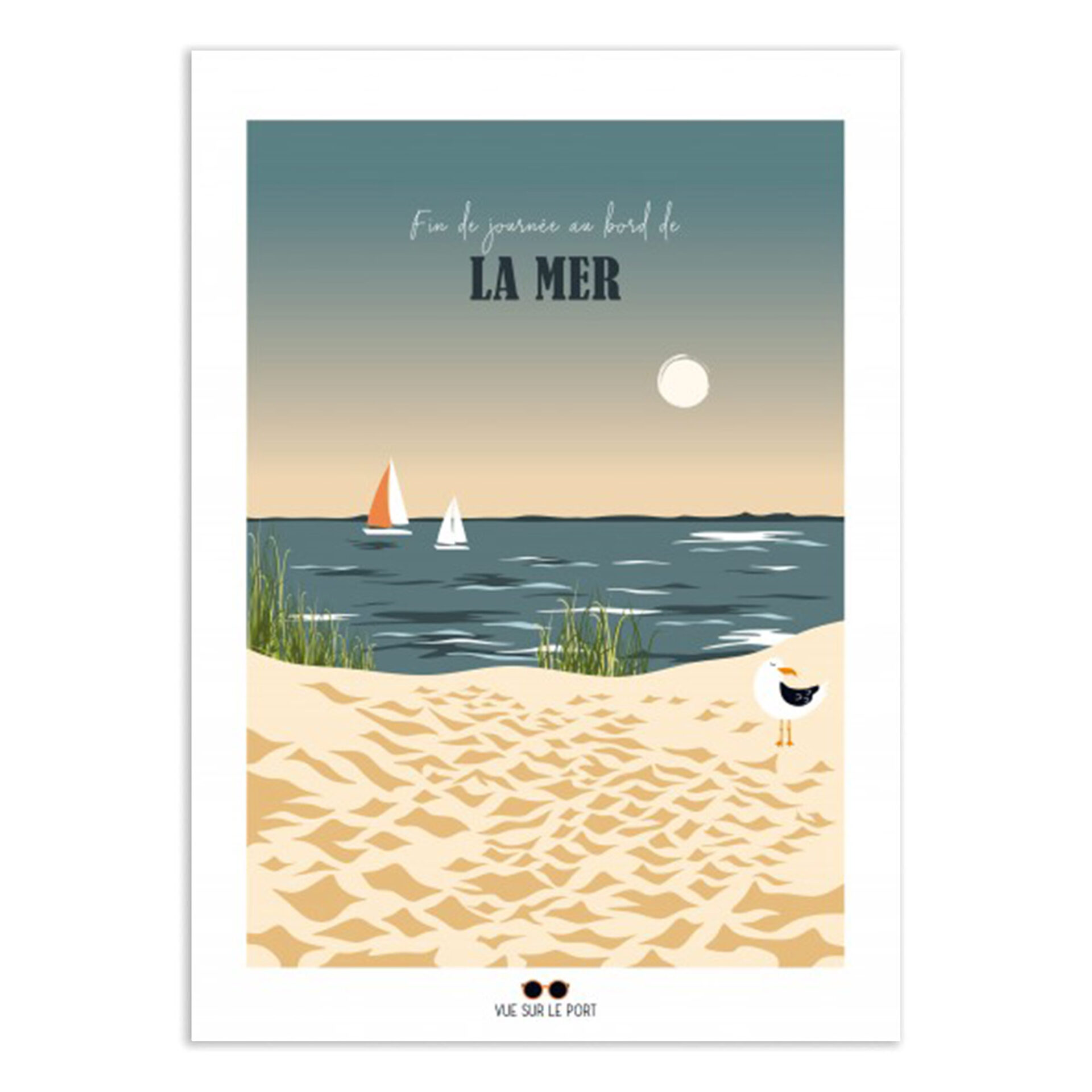 Fin de journée au bord de la mer - 30X40CM