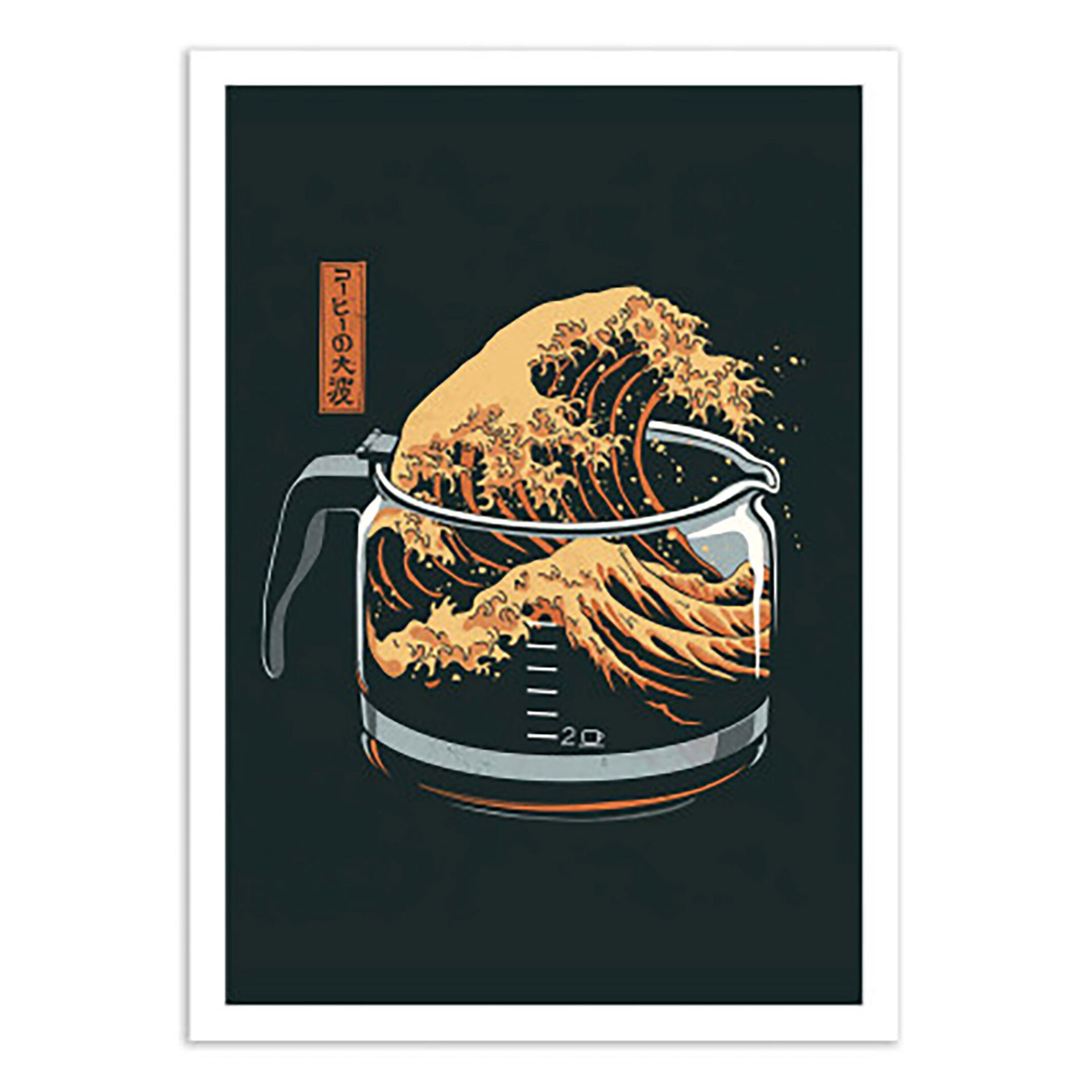 The great wave of Black coffee - 30X40CM